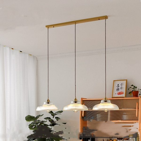 Japanese Vintage Restaurant Bar Chandelier Nordic Brass Glass Lamps - Image 4