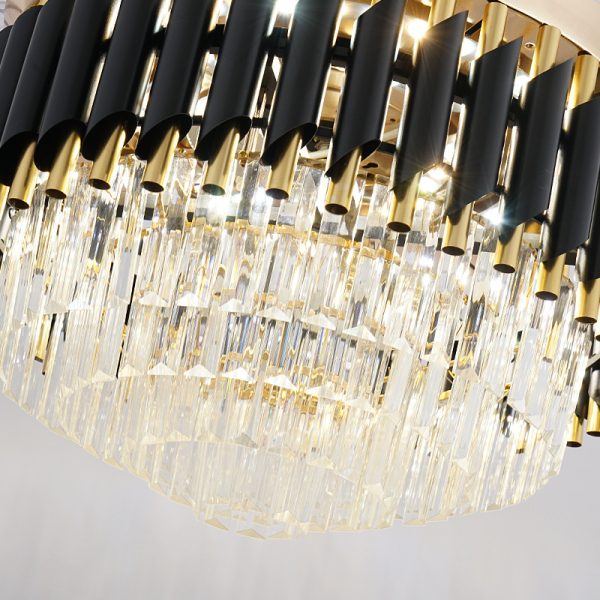 LED Frequency Conversion Fan Light Crystal Chandelier - Image 5