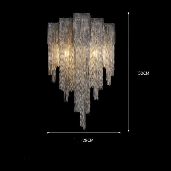 Italian Net Red Aluminum Chain Tassel Wall Lamp - Image 3