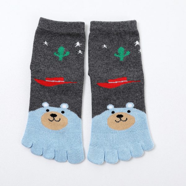 Five Toe Socks Cotton Socks Cute Cartoon - Image 10