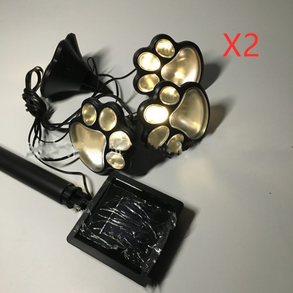 Outdoor 4 LED Solar Animal Paw Light Portable Lamp Solar Light Sensor Solar Energy Lamp Panel Camp Tent Fishing Garden Lighting - Image 5