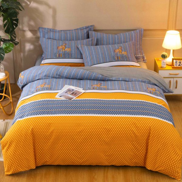 Cotton Winter Linen Quilt Cover Bedding Set - Image 8