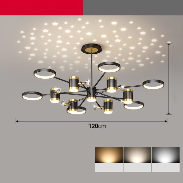 Light Luxury Chandelier Nordic Star Lamp Combination Whole House Package - Image 5