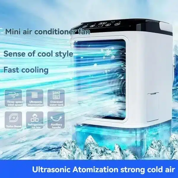 Household Air Cooler Desktop Water-cooled Mini Spray Small USB Mobile Portable Humidification Cooling Fan - Image 2