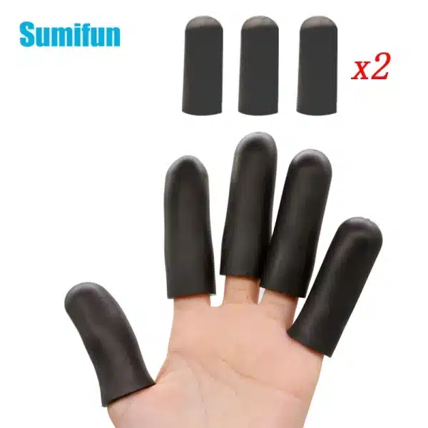 6Pcs/3Paris Black Silicone Gel Thick Finger Protector Tubes Thumb Covers Toe Fingers Protection Corn Blister Cracked Pain Kille