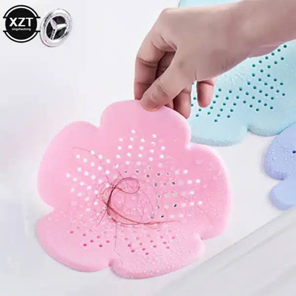 Anti-blocking Silicone Sink Drain Bathtub Hair Filter Creative Star SewerOutfall Strainer Filter kitchen gadget device sets - Image 4