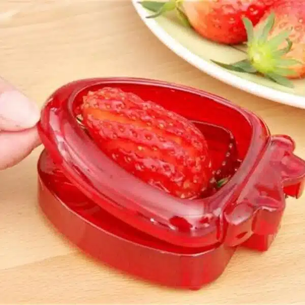 2pc/ Set Kitchen Fruit Gadget Tools Strawberry Slicer Cutter Strawberry Corer Strawberry Huller Leaf Stem Remover - Image 3