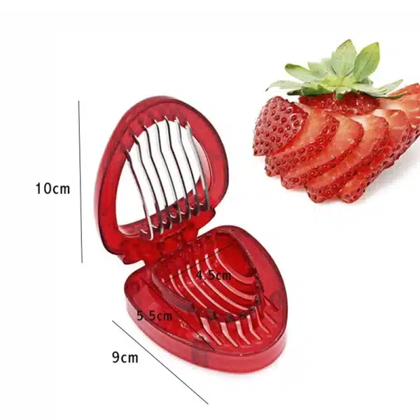 2pc/ Set Kitchen Fruit Gadget Tools Strawberry Slicer Cutter Strawberry Corer Strawberry Huller Leaf Stem Remover - Image 4