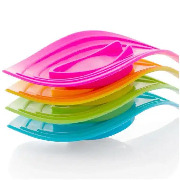 Colorful Leaf-Shaped Antiskid Soap Dish Soap Kitchen Tools Bathroom Gadgets Holder Hanging Storage Box Bathroom Set - Image 4