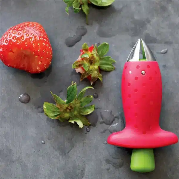 2pc/ Set Kitchen Fruit Gadget Tools Strawberry Slicer Cutter Strawberry Corer Strawberry Huller Leaf Stem Remover - Image 6