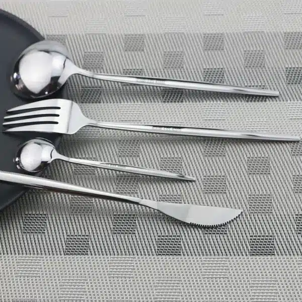 Dinnerware Set Purple Tableware Dinner Set Stainless Steel Cutlery Set Knife Fork Coffee Spoon Silverware Set Home Flatware Set - Image 5