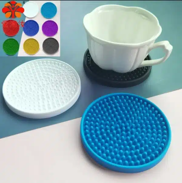 Aixiangru Silicone Coaster PVC Soft Plastic Cup Mat Kitchen Gadget Tea Heat Insulation Table Mat Table Mat Non-slip - Image 2