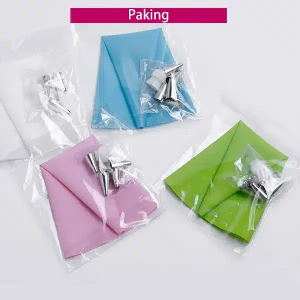 kitchen accessorie baking supplies8/26Pcs/Set Silicone Pastry Bag cake Icing Piping decorating tools Reusable Pastry Bags - Image 6