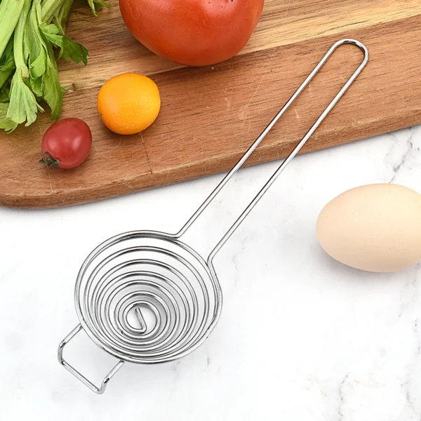 Egg Separator Stainless Steel Egg Yolk White Separator Long Handle Egg Divider Filter For Baking Kitchen Cooking Gadget