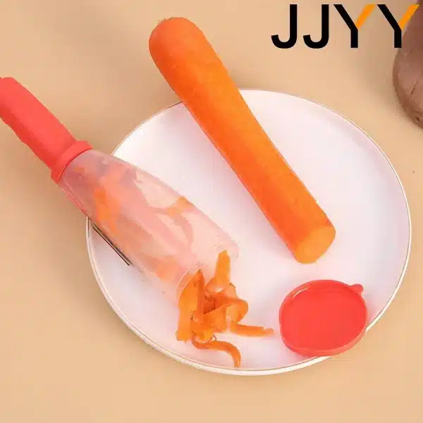 JJYY Multifunctional Peeler with Organizer Storage Type Paring Knife Vegetable and Fruit Peeling Kitchen Tools - Image 4