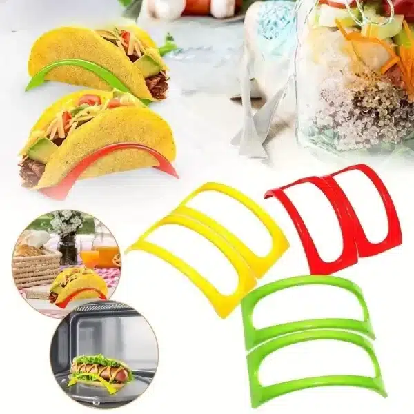 Portable Burrito Rack Tortilla Tray Taco Holder Food Tray Non-toxic Food Grade Kitchen Cooking Gadgets Hot Dog Grill Gadgets - Image 3