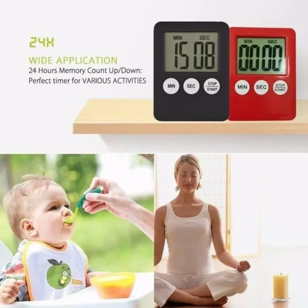 Thin Cooking Digital Timer Kitchen Time Countdown Technological Gadgets Alarm Clock Baking Pizza Tool For Home таймер кухонный - Image 5