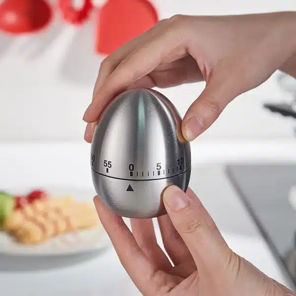 Egg Clock 60 Minutes Timing Egg-shaped Household Portable Kitchen Tools And Gadgets Kitchen Mechanical Timer Count Up Down Clock - Image 2