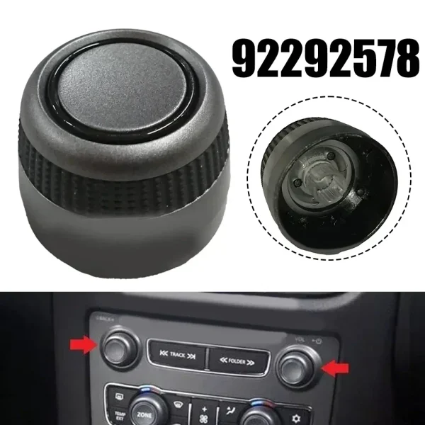 1x Radio Volume Knob Fits For Holden Caprice/ For Commodore 2011-2013 #92292578 Black ABS Car Interior Replacement Parts