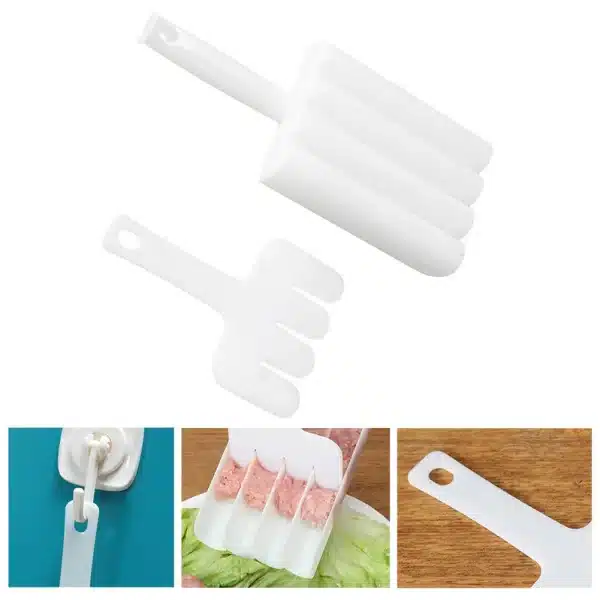 Kitchen Bar Meatball Maker Set Portable White Convenient Gadgets Plastic Spoon Tools Kitchen Tools Meatball Maker - Image 4