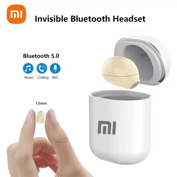 Xiaomi Invisible Wireless Earphones Bluetooth 5.0 Headphones Single in-Ear Mini Hands-free Waterproof TWS Earbuds With Mic