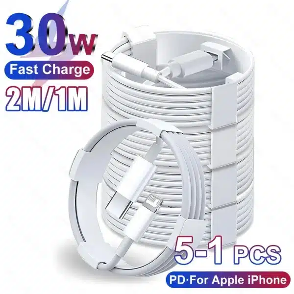 1-5pcs 30W Fast Charging Cable For Apple iPhone 13 12 11 14 Pro Max Mini USB C Cable For X XR XS MAX 7 8 14 Plus 6 Accessories