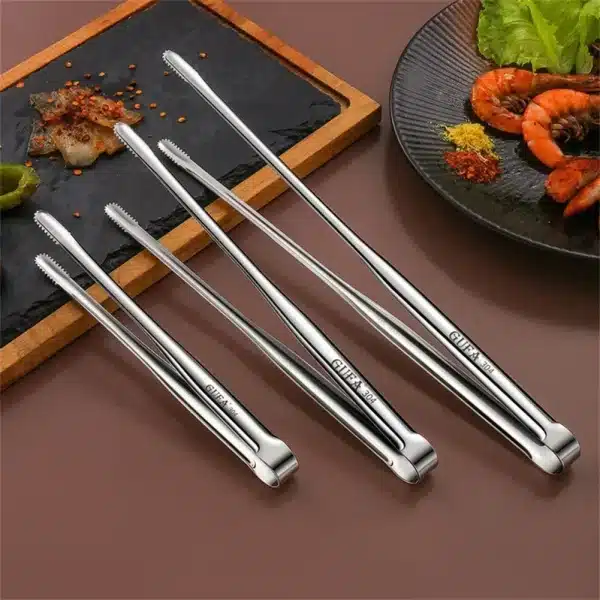 Japanese Stainless Steel Grill Tongs Bread Steak Elongated BBQ Kitchen Gadgets Camping Supplies Kitchen Accessories - Image 4