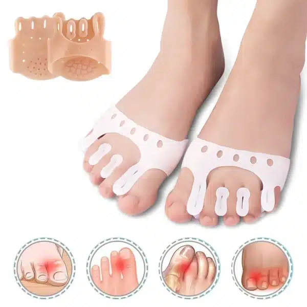 2pieces=1pair Gel Silicone Bunion Corrector Toe Separators Forefoot Pads Orthopedic Braces Orthotic Hallux Valgus Spacers