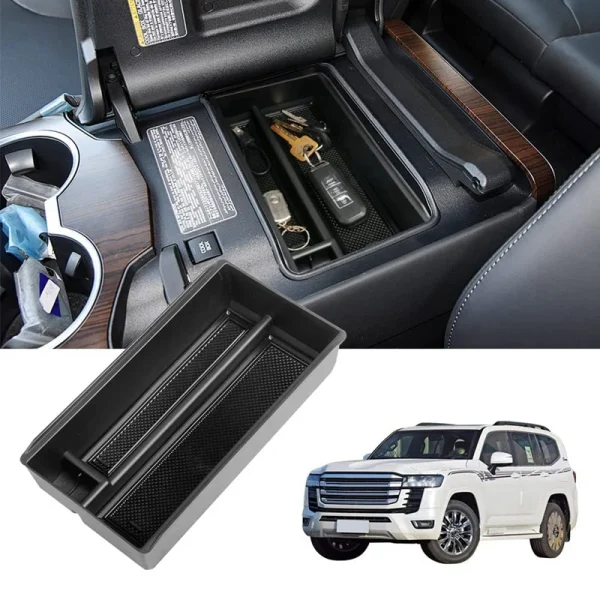 1 PCS Car Armrest Storage Box Central Control Interior Stowing Accessories Replacement Parts For Toyota Land Cruiser LC300 2022