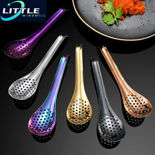 Molecular Cuisine Caviar Spoon Cooking Gadgets Colander Egg Yolk Kitchen Tools Accessories