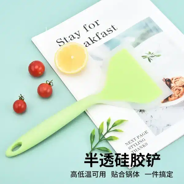 Semi Transparent Silicone Shovel Cooking Utensils Beef Meat Egg Kitchen Scraper Wide Pizza Cooking Tools Non-stick Spatula - Image 2