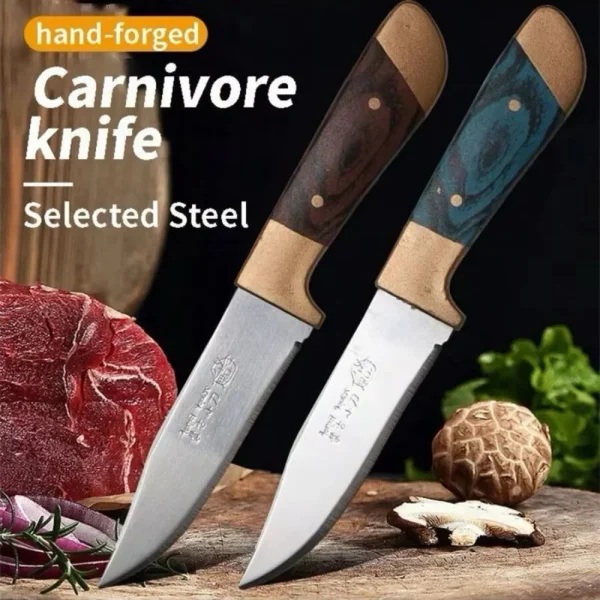 Boning Knife Meat Cleaver Stainless Steel Kitchen Mongolian Hand Meat Knife Roasted Whole Lamb Steak Knife with Knife Cover