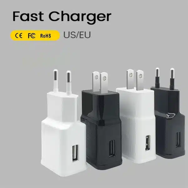 Fast Charging Head 100-240V ABS Material Universal USB Direct Charger US EU Power Adapter