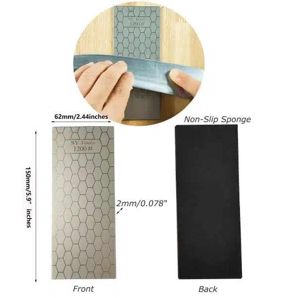 1pc Knife Sharpening Stone Kitchen Household Knife Diamond Knife Sharpener With Honeycomb Pattern 80#-3000# - Image 3