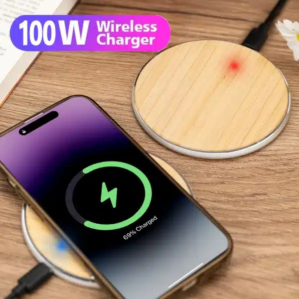 100W Wireless Charger Pad for iPhone 14 13 12 15 Pro Max X Samsung Xiaomi Phone Chargers Induction Fast Charging Dock Station