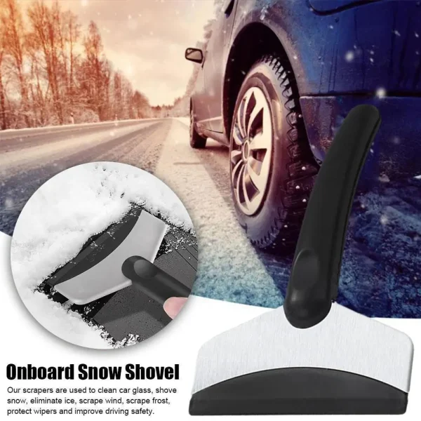 Car Snow Shovels Windshield Stainless Steel Ice Scraper Hosuhold Kitchen Cleaner Squeegee Knife Car Snow Cleaning Tools