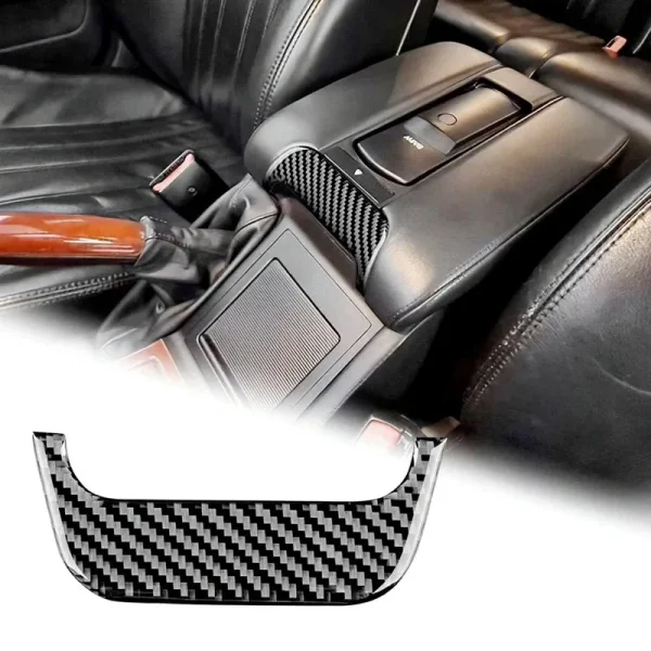 For BMW 5 Series E39 1998-2003 Soft Carbon Fiber Center Console Armrest Box Handle Cover Trim Interior Replacement Parts