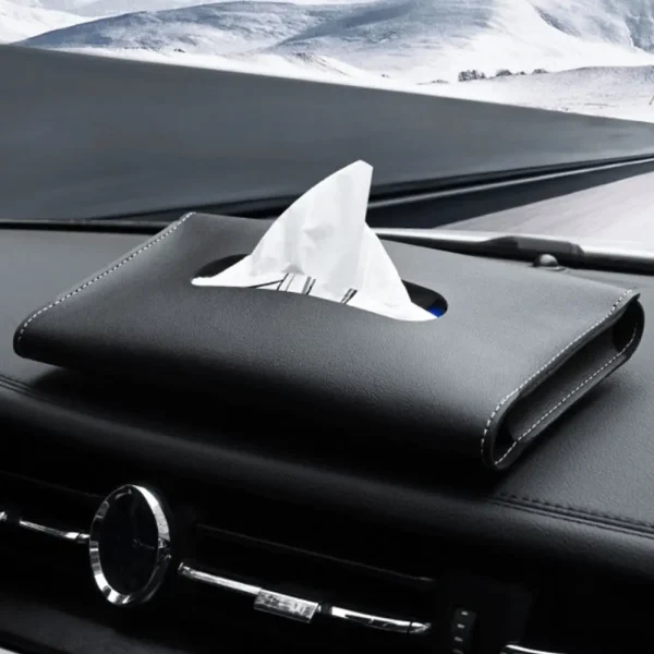 Box Pu Leather Car Sun Visor Holder Tissue Interior Storage For Interior Replacement Parts Mg Zs 2023 Accessories - Image 4