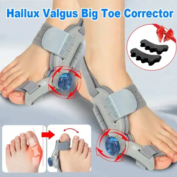 Adjustable Hallux Valgus Big Toe Corrector Orthopedic Bunion Corrector Splint Toe Separator Splint Straightener Foot Care