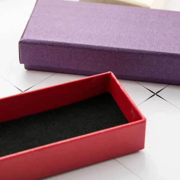 Neutral Pen Ballpoint Pen Box Rectangular Pen Box Cover Box Paper Flannel Black Carton Lettering Pen Special Gift Box - Image 5