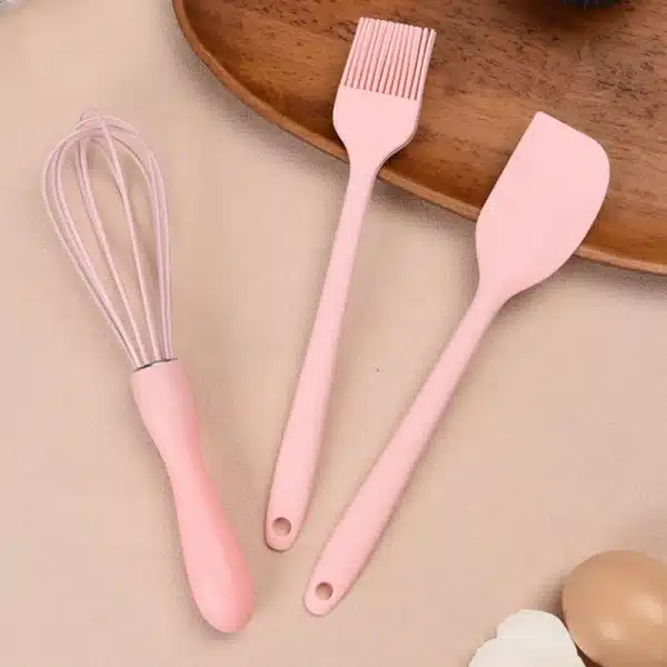 3PCS/SET Silicone Baking Set Cake Cream Spatula Scraper Kitchen Household Egg Whisk Barbecue Oil Brush Gadget Kitchen Supplies - Image 4