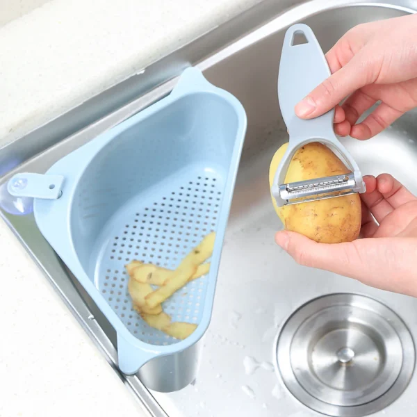 Wholesale Triangle Kitchen Sink Shelf Drain Rack Bathroom Hanging Storage Holder Basket Kitchen Gadgets Tools Cuisine Accessory