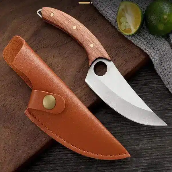 Stainless Steel Meat Cleaver Knife Household Fruit Paring BBQ Knife Kitchen Sharp Boning Knives Wooden Handle Kitchen Supplies - Image 2