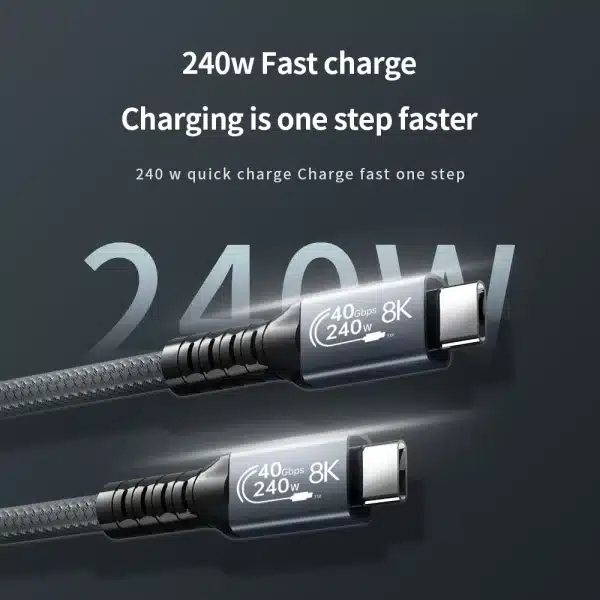 UGOURD USB4 Cable 40Gbps 240W Thunderbolt 4 Type C Fast Charging Cable Thunderbolt3 USB C to C Data Transfer Cable For eGPU - Image 5