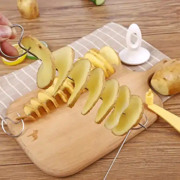 1 Set Of Twisted Potato Slice Cutter Spiral DIY Manual Creative Kitchen Gadgets - Image 3