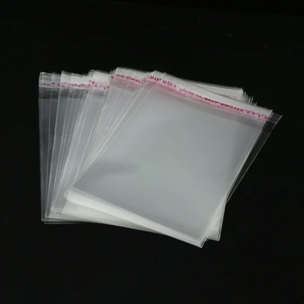 100ps Clear Self Adhesive Lots DIY Jewelry Seal Plastic Bags 8x12cm 3.1"x4.7" - Image 3