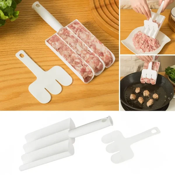 Creative Plastic Meatball Maker Set Fried Fish Beaf Meat Making Balls Mold Spoon Meat Tools Kitchen Gadgets Cooking Accessories