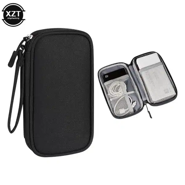 1pcs Portable Power Bank Bag USB Digital Cables Wires Organizer Hard Disk Mobile Power Protection Storage Bag