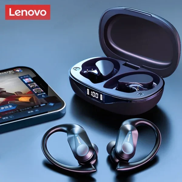 Original Lenovo LP75 Choice TWS Bluetooth 5.3 Headphones Wireless Earphones LED Digital Display Noise Reduction Earbuds New