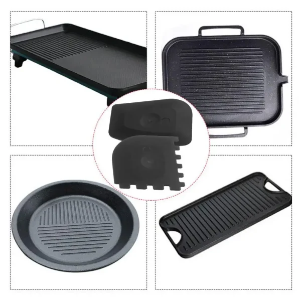 Pan Scraper Set Compact Pan Scraper Reusable Clean Practical Pan Scraper Tool Kitchen Gadget - Image 2